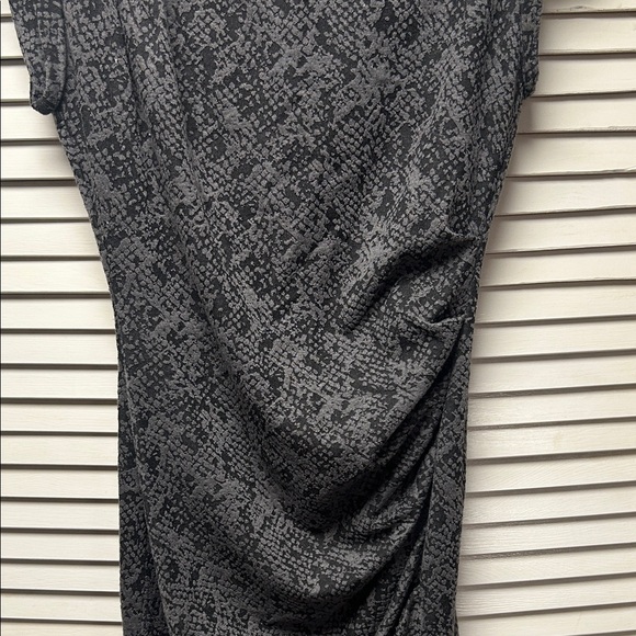 Ann Taylor Charcoal Textured Midi Dress - Picture 4 of 9